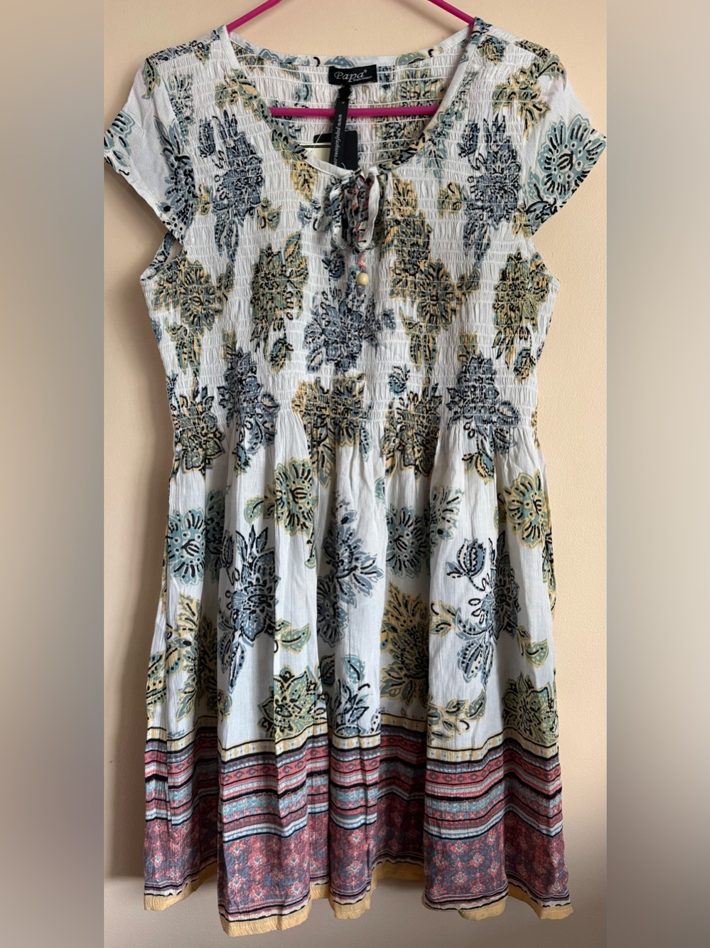 NWT Papa Vancouver Floral Smocked Dress
Size Medium